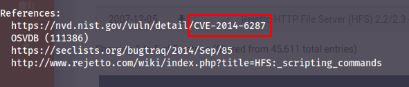 Using info on the module we confirm it's the same cve