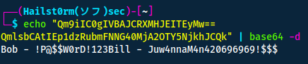 Here are the decoded with base64